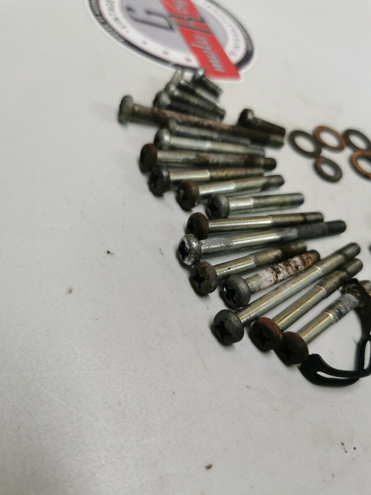 Suzuki RM250 1976 motor engine crankcase cover cylinder bolt nut hardware