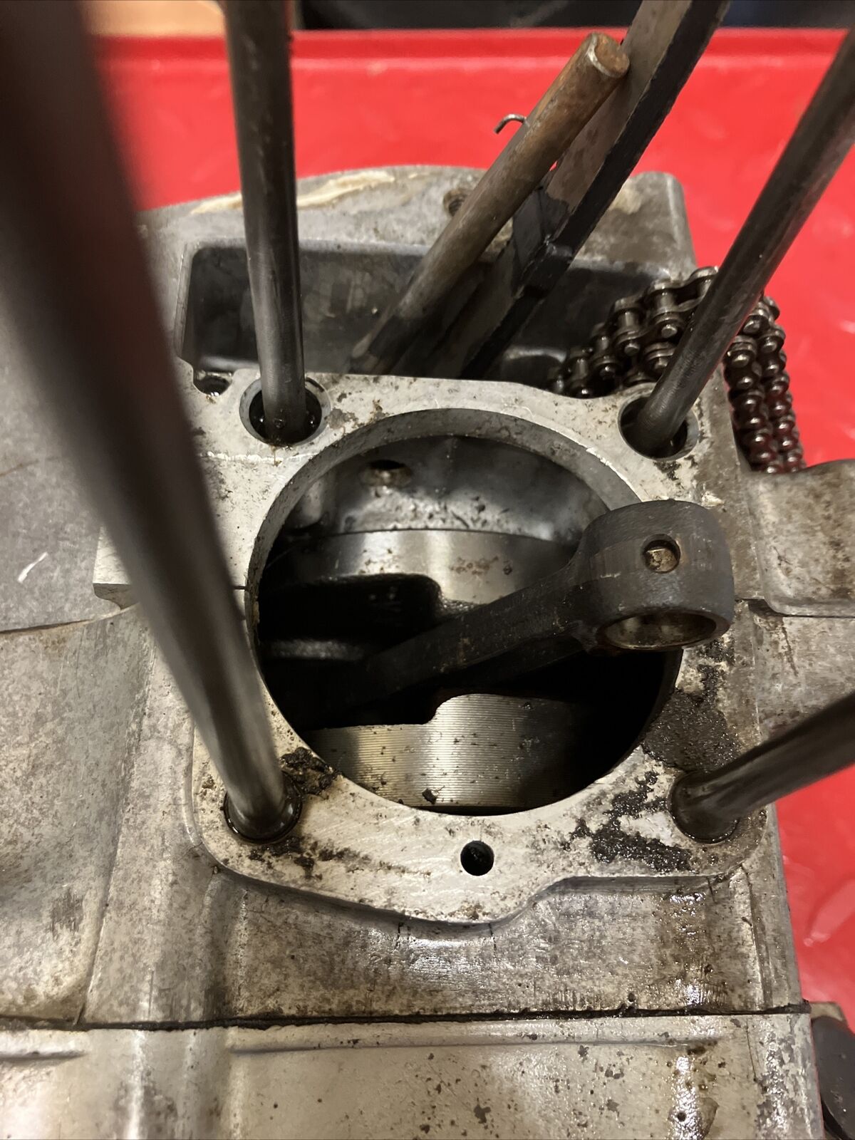 Honda XR80 1979 engine motor bottom end crankcase crankshaft transmission