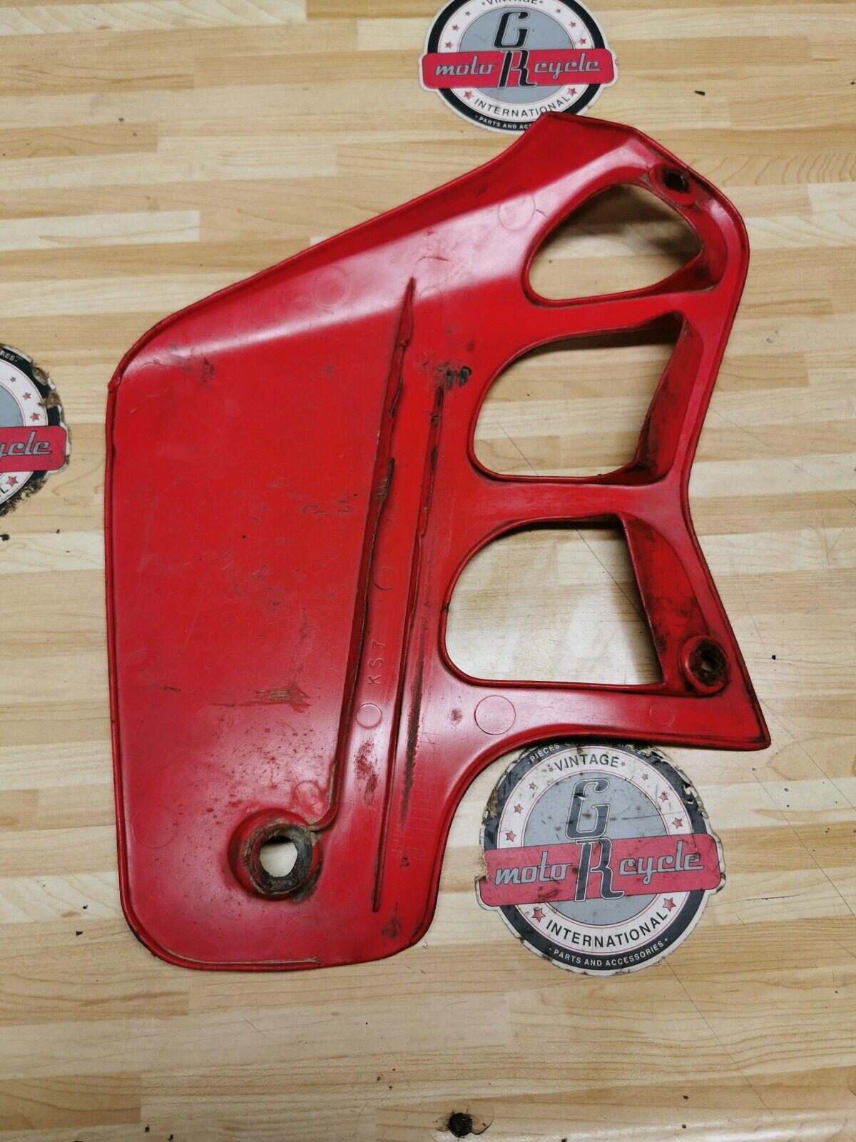 Honda CR250R 1989 right side cover panel radiator shroud plastic fairing 2