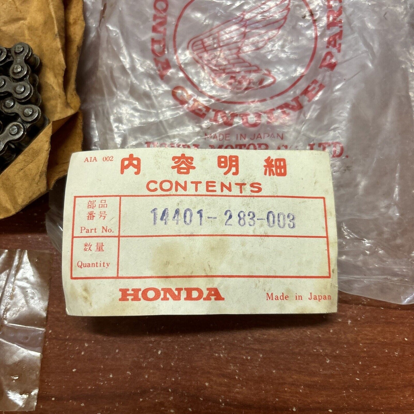 NOS Honda CB450 K0-K7 CB500T CL450 K0-K6 CAM CHAIN 14401-283-003 H153