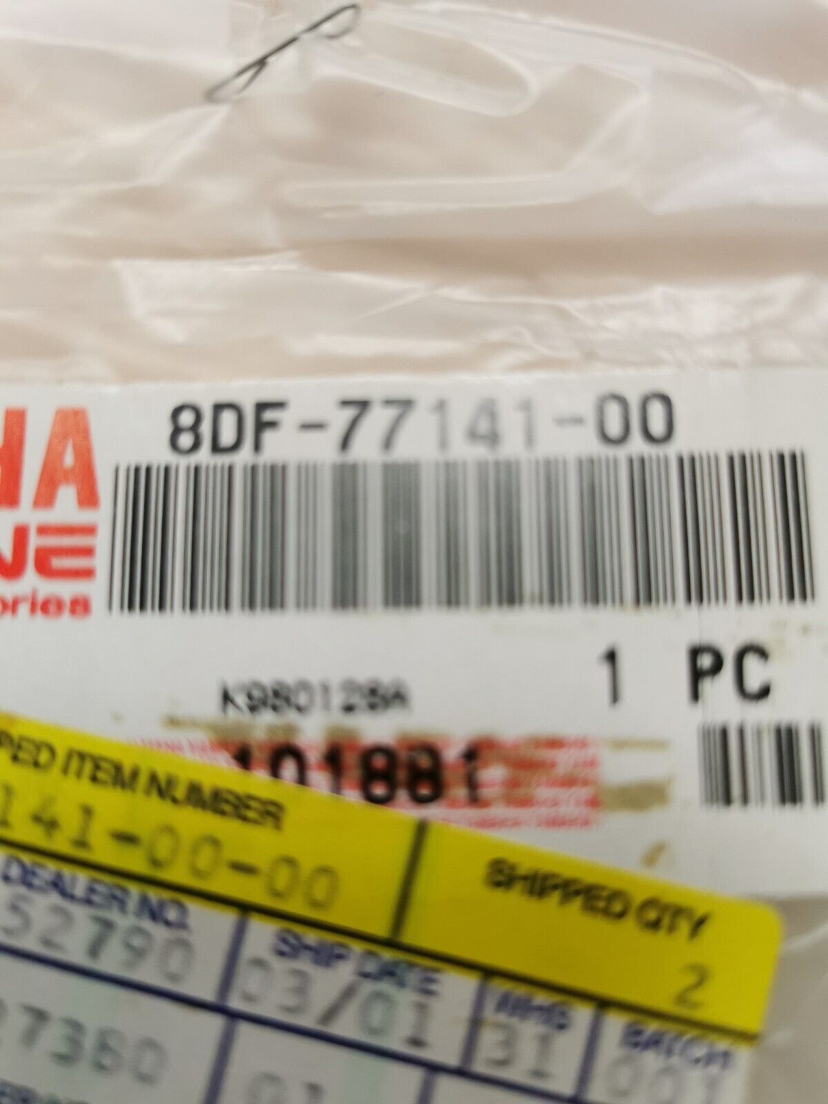 NOS YAMAHA SRX600 SRX700 1998 EMBLEM 8DF-77141-00-00 Y49