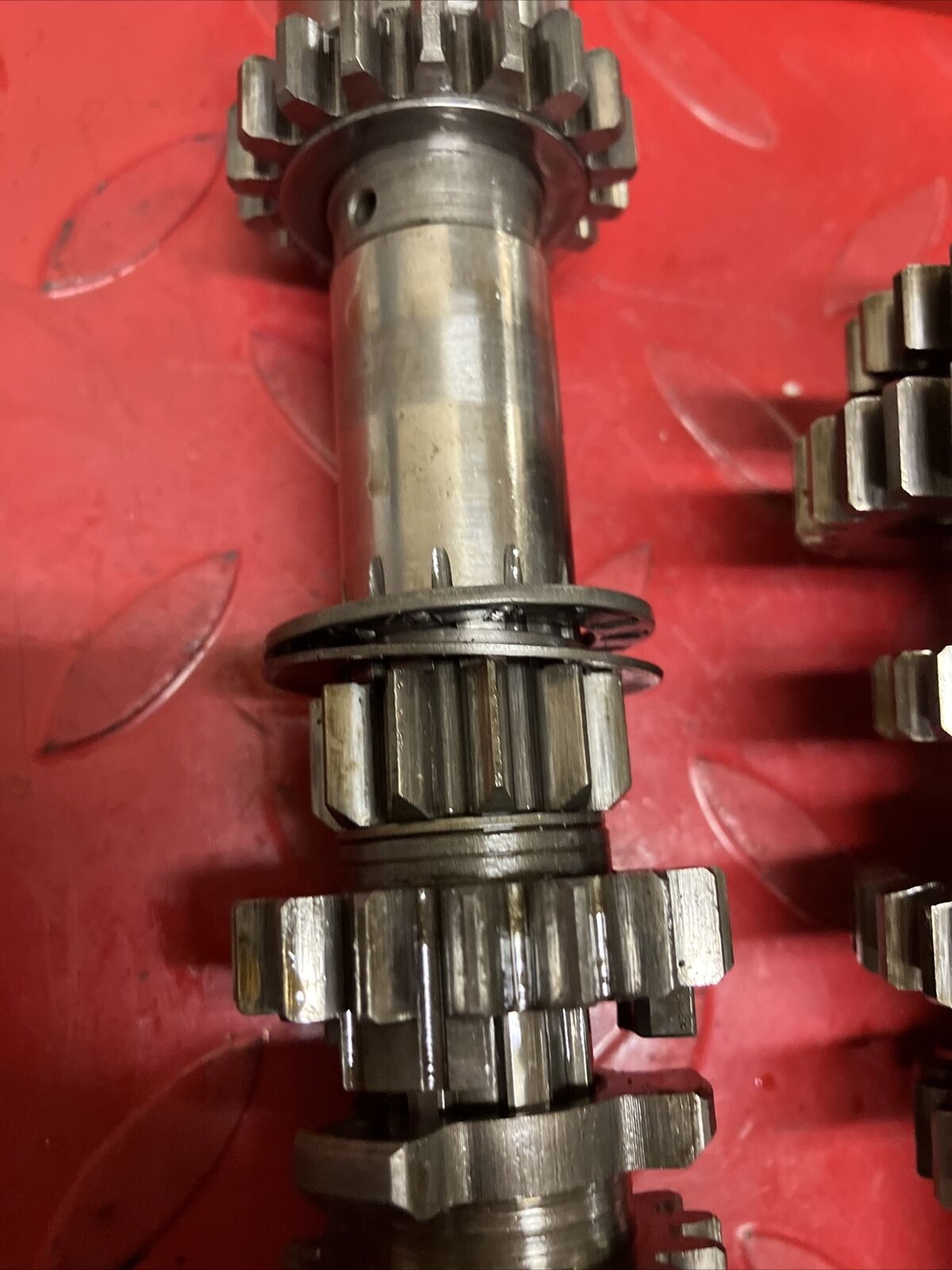 Suzuki RV90 1973 transmission mainshaft countershaft gear