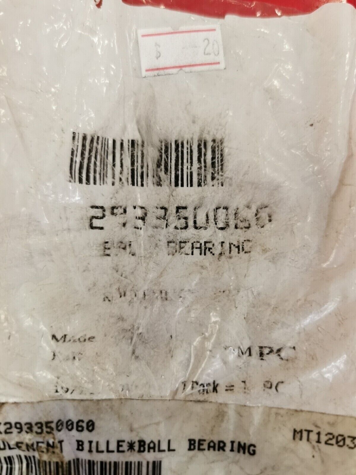 NOS SKI-DOO SKANDIC GTX 2009 - 2011 Ball Bearing 293350060 A2