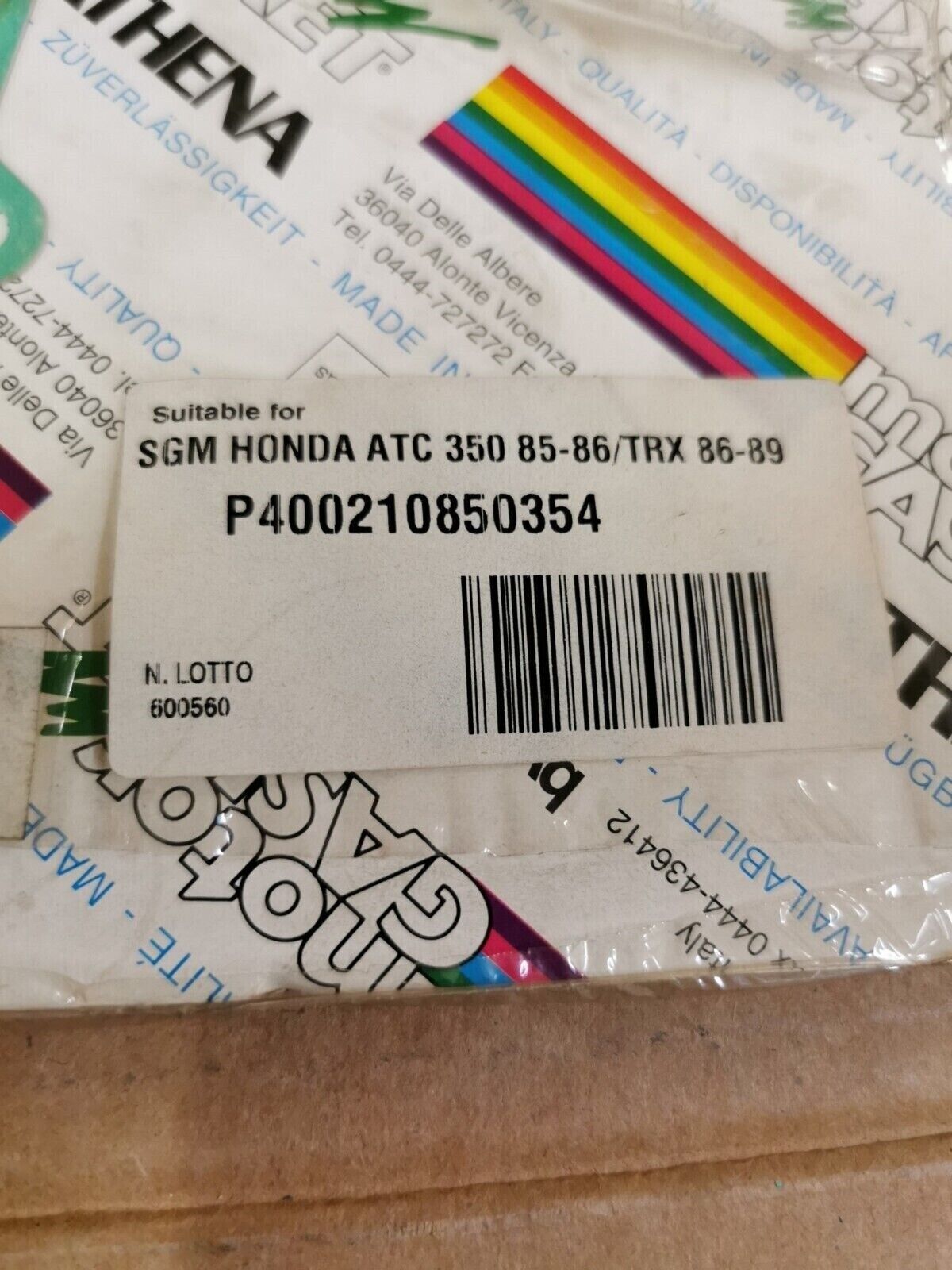 NOS ATHENA HONDA ATC350 1985 1986 TRX INCOMPLETE GASKET KIT P400210850354 J48