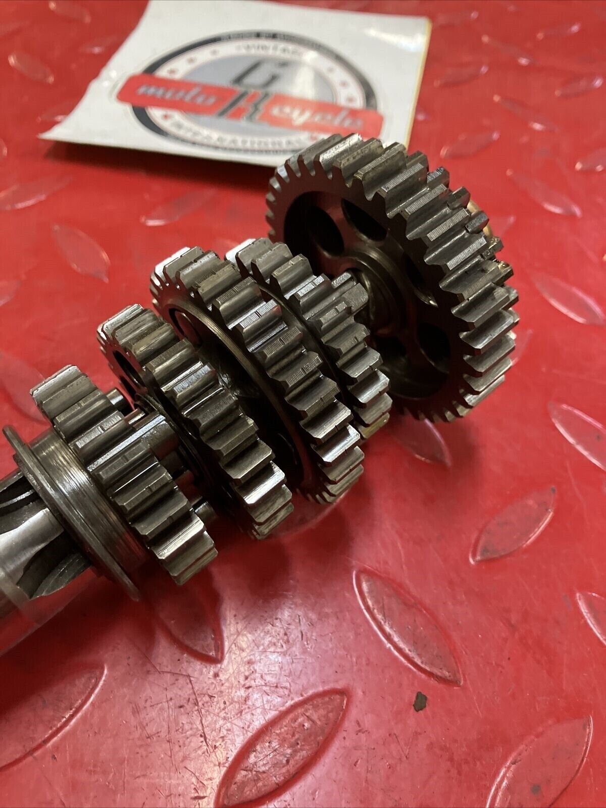 Kawasaki G4TR 1972 transmission mainshaft countershaft main counter shaft gear