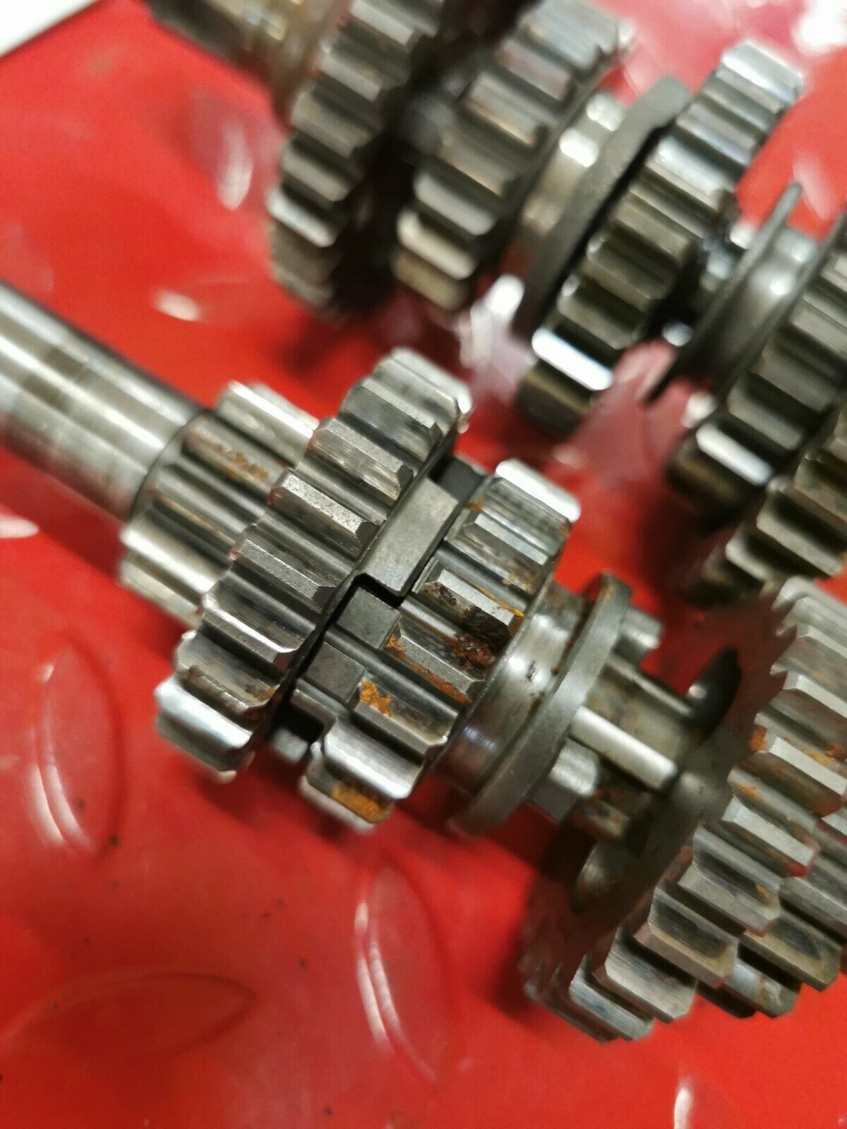 Yamaha MX100 1980 transmission mainshaft countershaft main counter shaft gear
