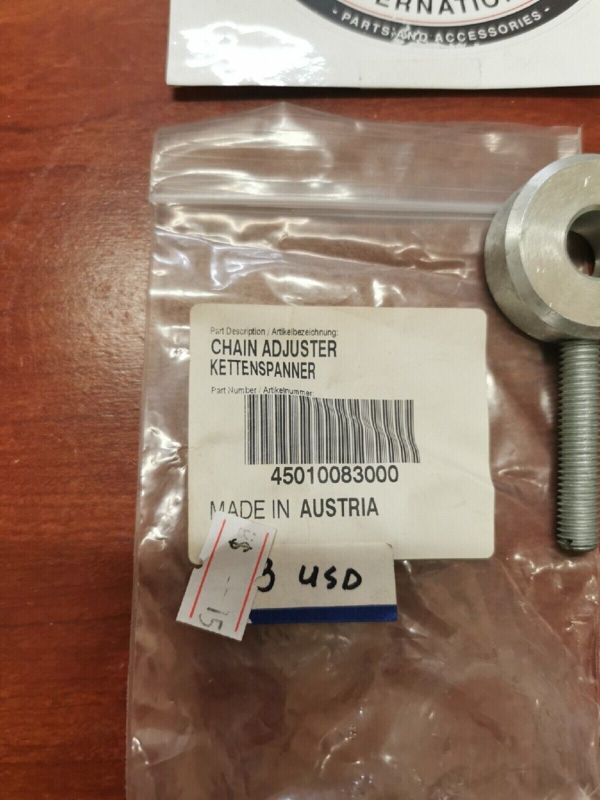 NOS KTM 50MINI SENIOR 50SX SXR CHAIN ADJUSTER 45010083000 KT4