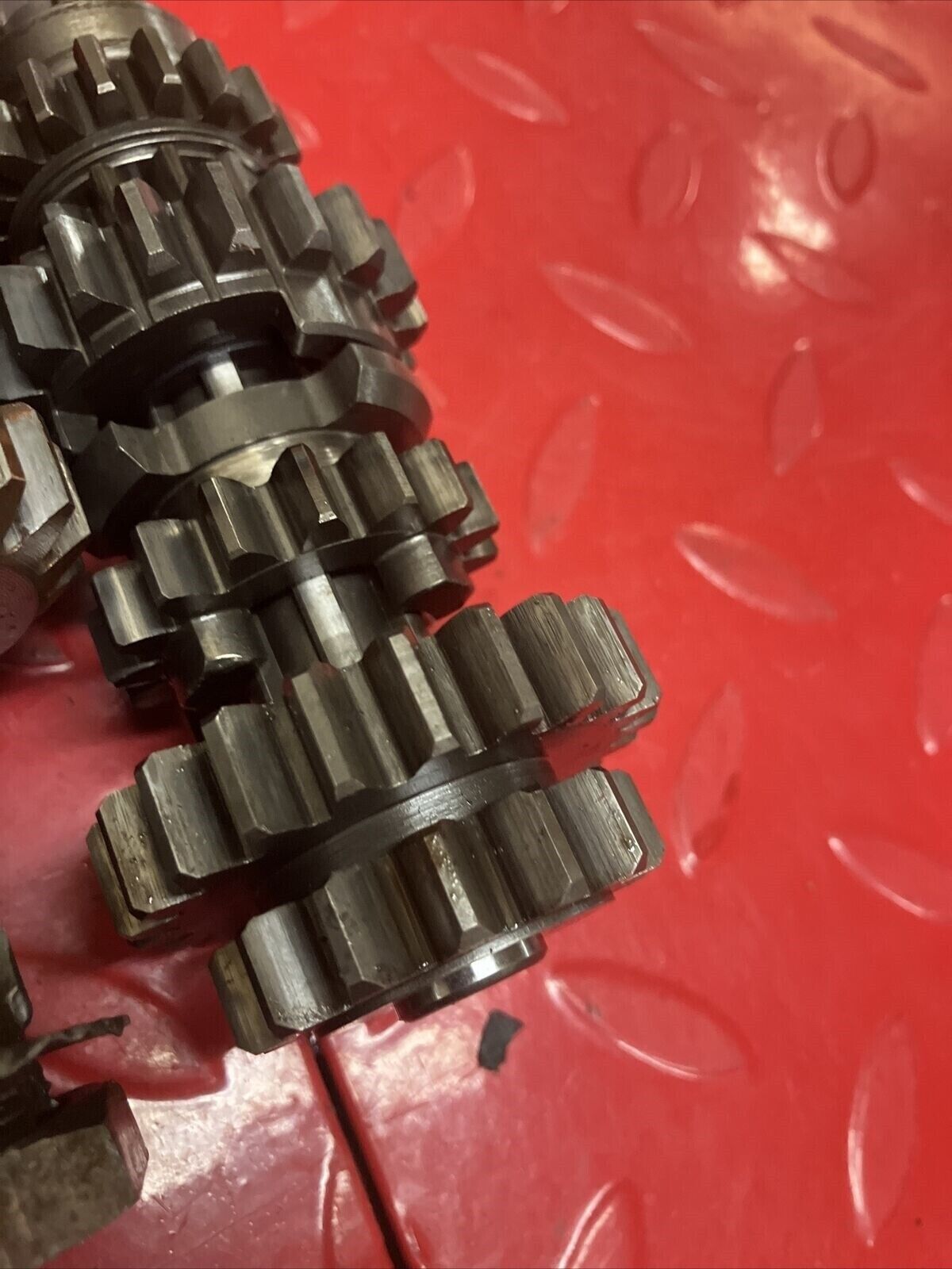 Suzuki RV125 1975 transmission shaft gear gearshift gear shift drum cam forks