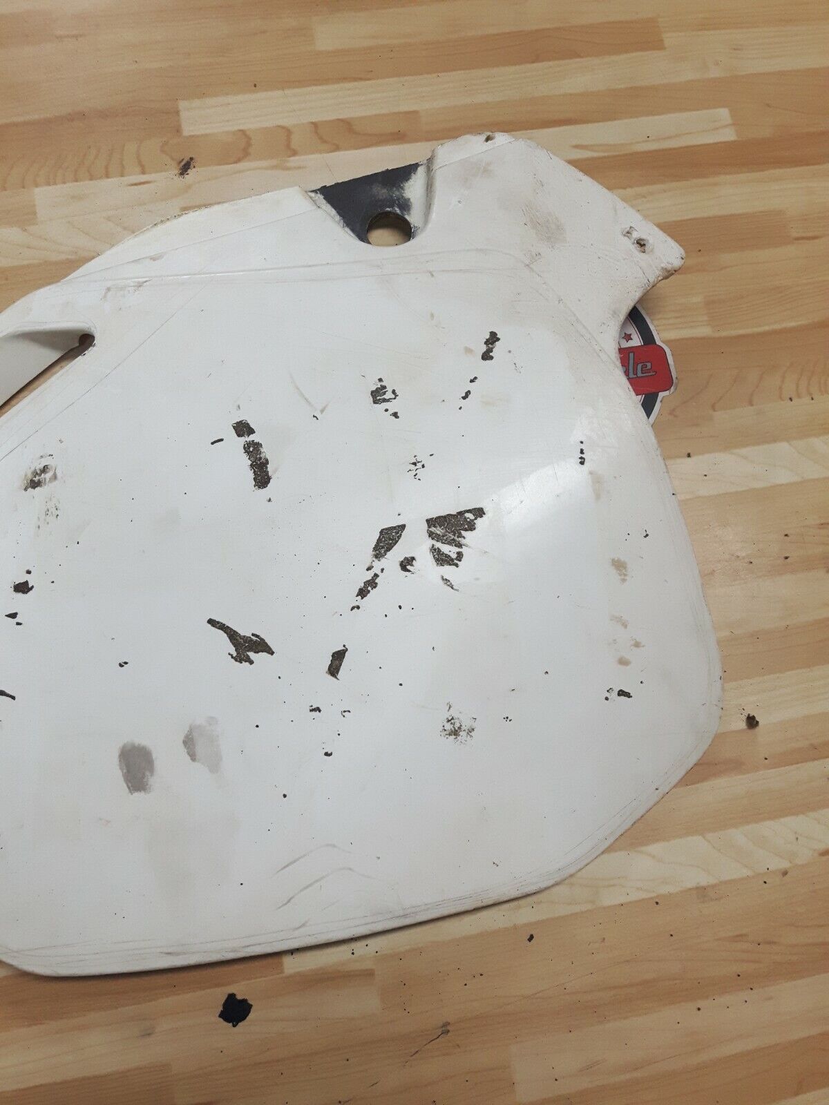Honda CR250R 1990 left side cover panel number plate