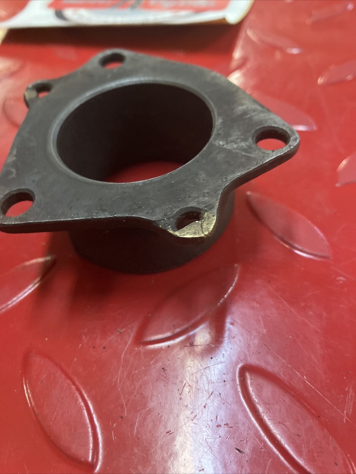 Suzuki RM125 1982 exhaust manifold pipe header flange holder 1981 1983 2