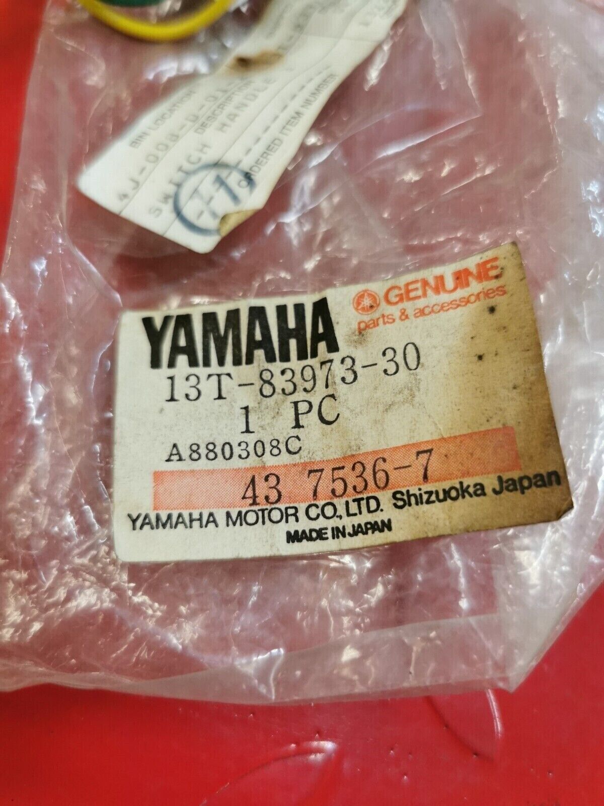 NOS Yamaha CA50 CE50 CG50 SWITCH HANDLE 3 13T-83973-30-00 Y26