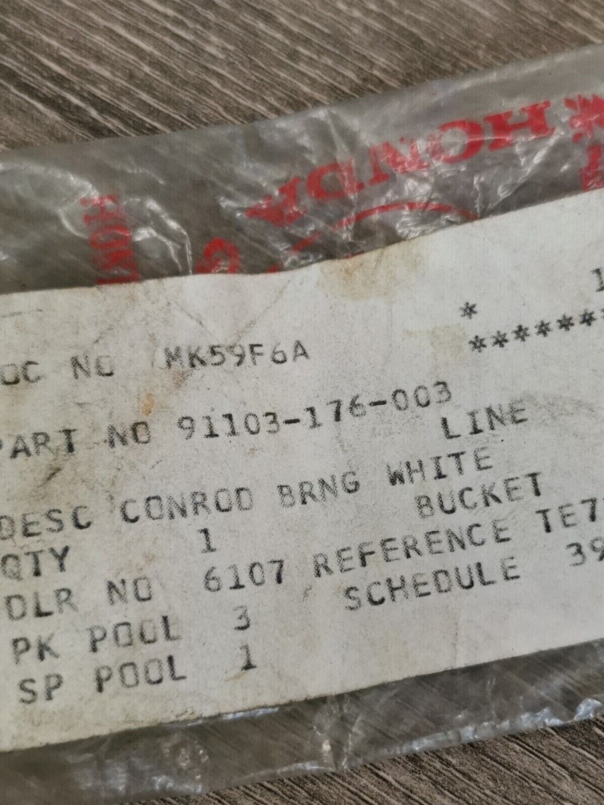 NOS HONDA XR80R 1980 - 2000 CONNECTING ROD BEARING 91103-176-003 H48