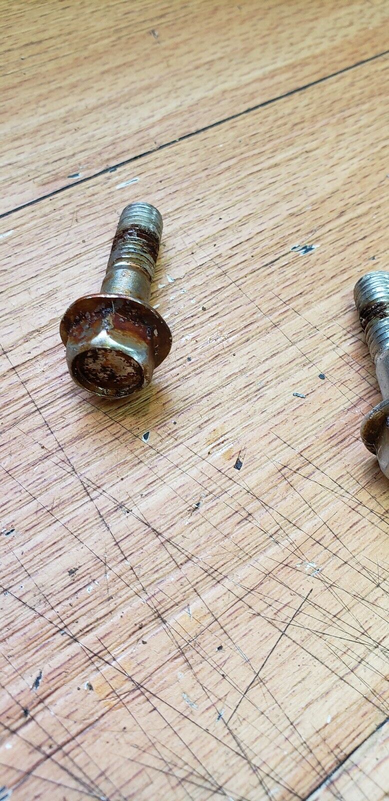 Yamaha IT200 1986 front brake caliper bolt flange