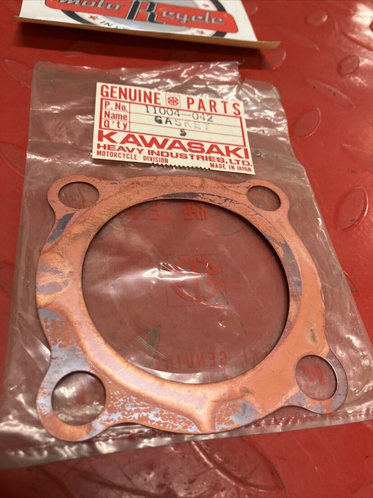 NEW NOS KAWASAKI F7 KD175 KE175 CYLINDER HEAD GASKET 11004-042 K21