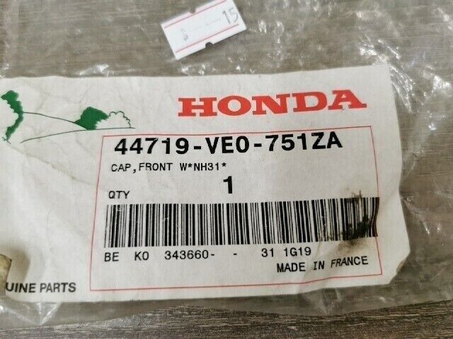 NOS HONDA HRB215K3 HRB423 CAP FRONT W*NH31* 44719-VE0-751ZA H72