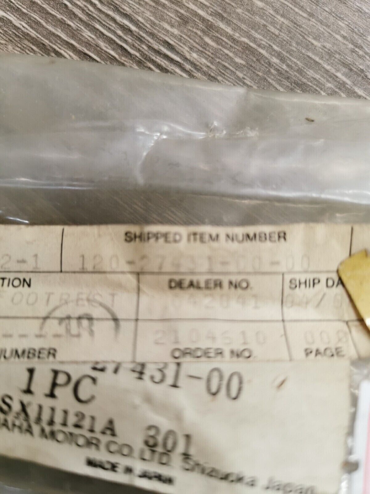 NOS YAMAHA XT500 RD125 FOOTREST Superseded by 2GV-27431-00-00 Y53