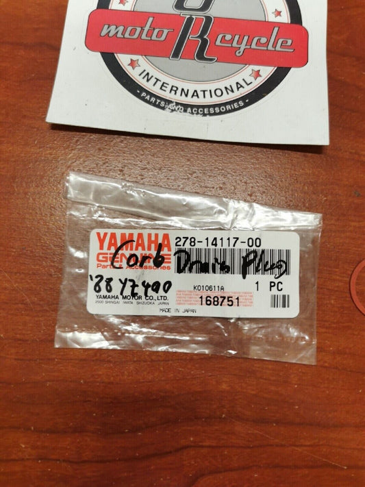 NEW NOS Yamaha CARBURETOR DRAIN PLUG SCREW WASHER 278-14117-00-00 Y68