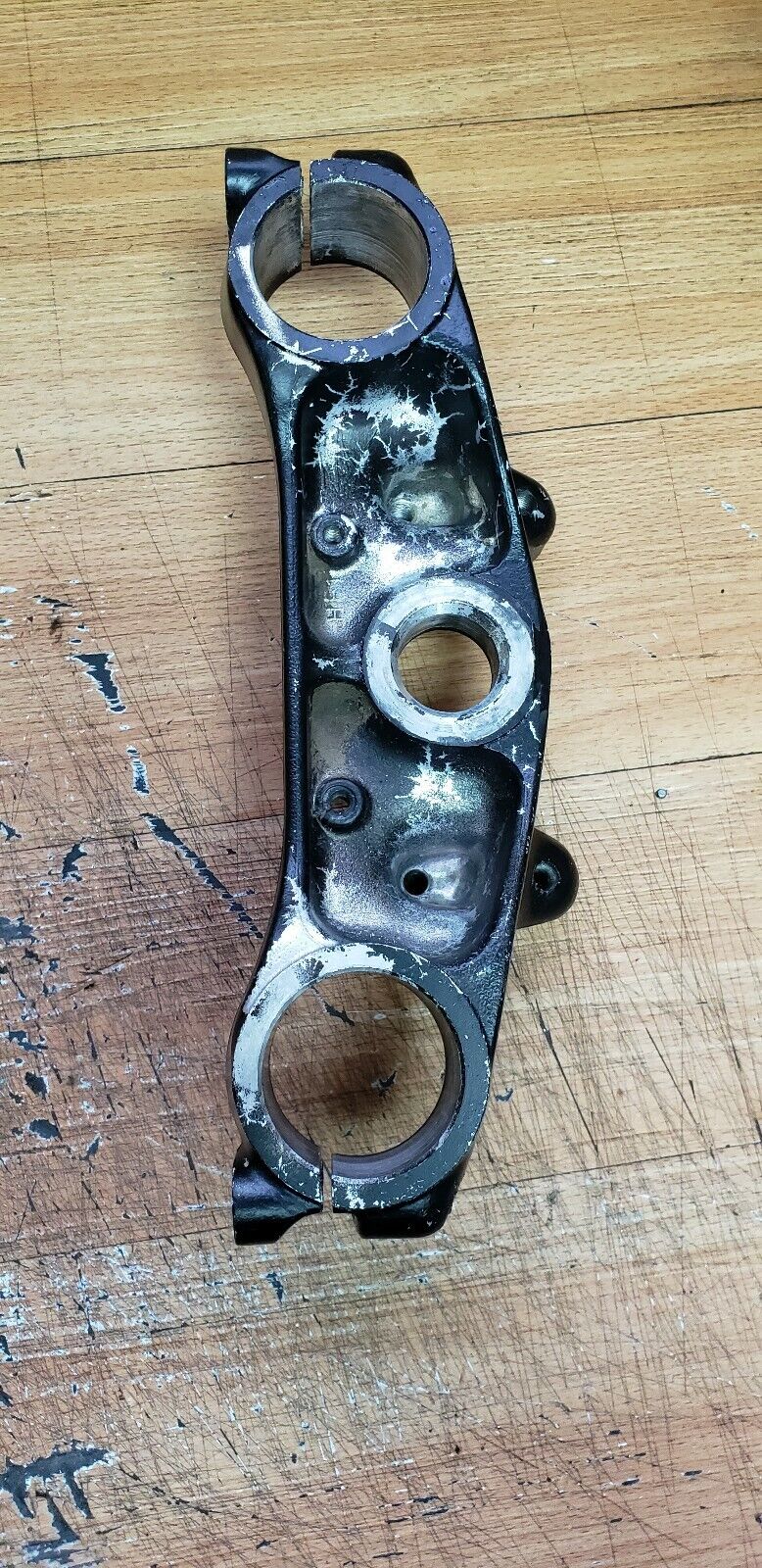 Honda XR350R 1983 1984 steering stem triple clamp tree bridge top crown .