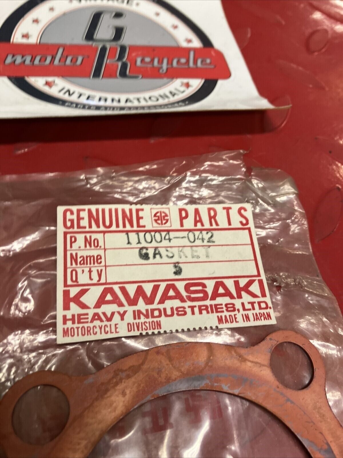 NEW NOS KAWASAKI F7 KD175 KE175 CYLINDER HEAD GASKET 11004-042 K21
