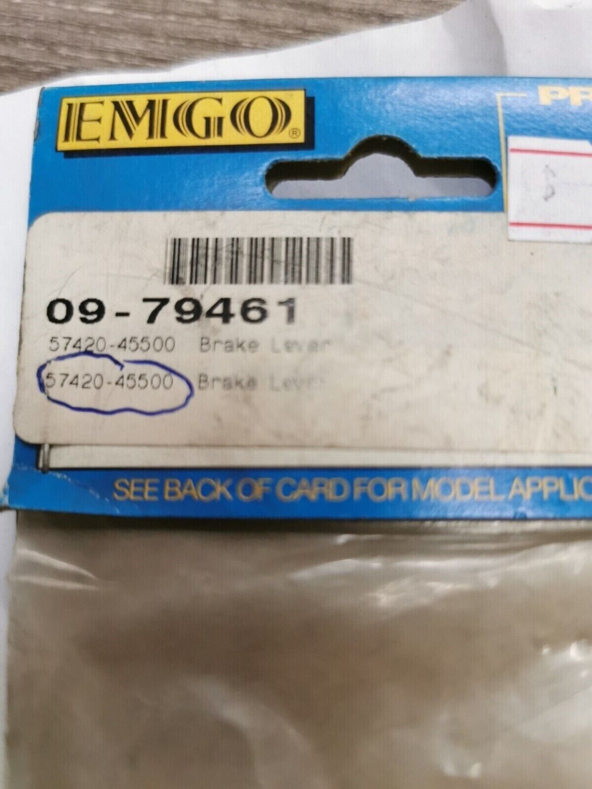 NOS EMGO Suzuki GS500ESF GS1150ESE LEVER BRAKE 09-79461 J34