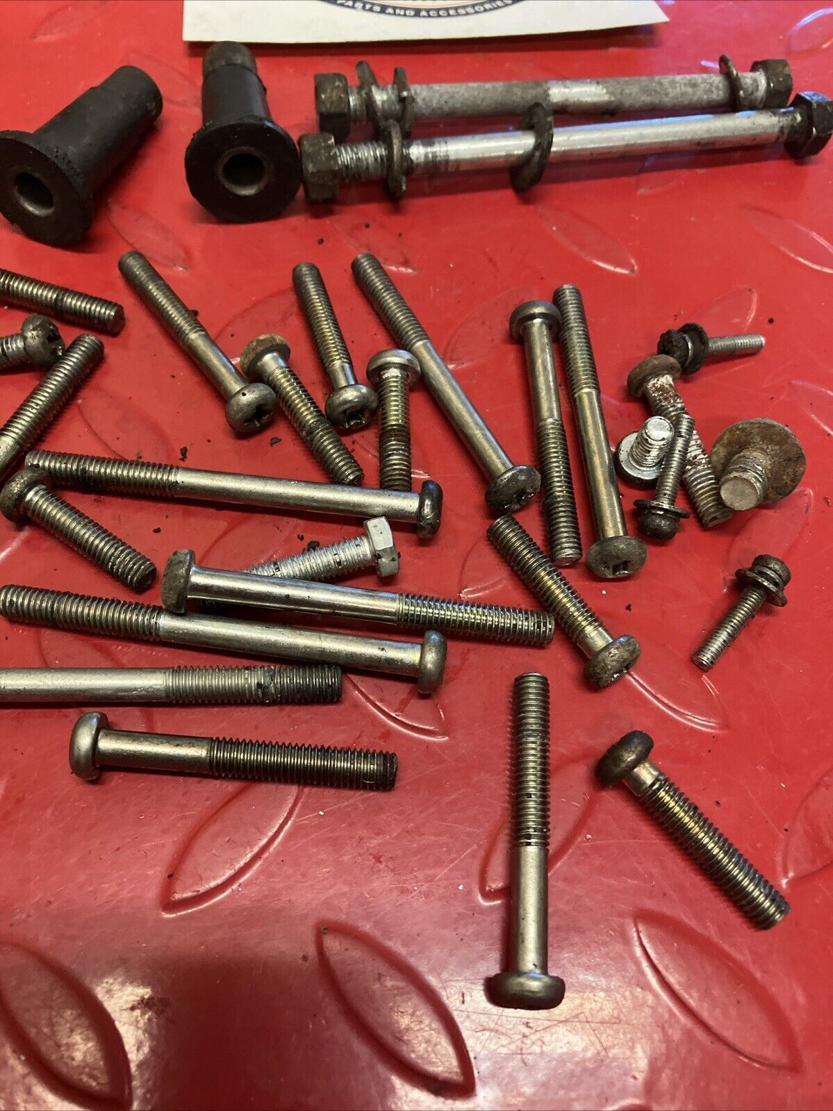 Suzuki RV90 1975 Engine motor crankcase cover hardware bolt