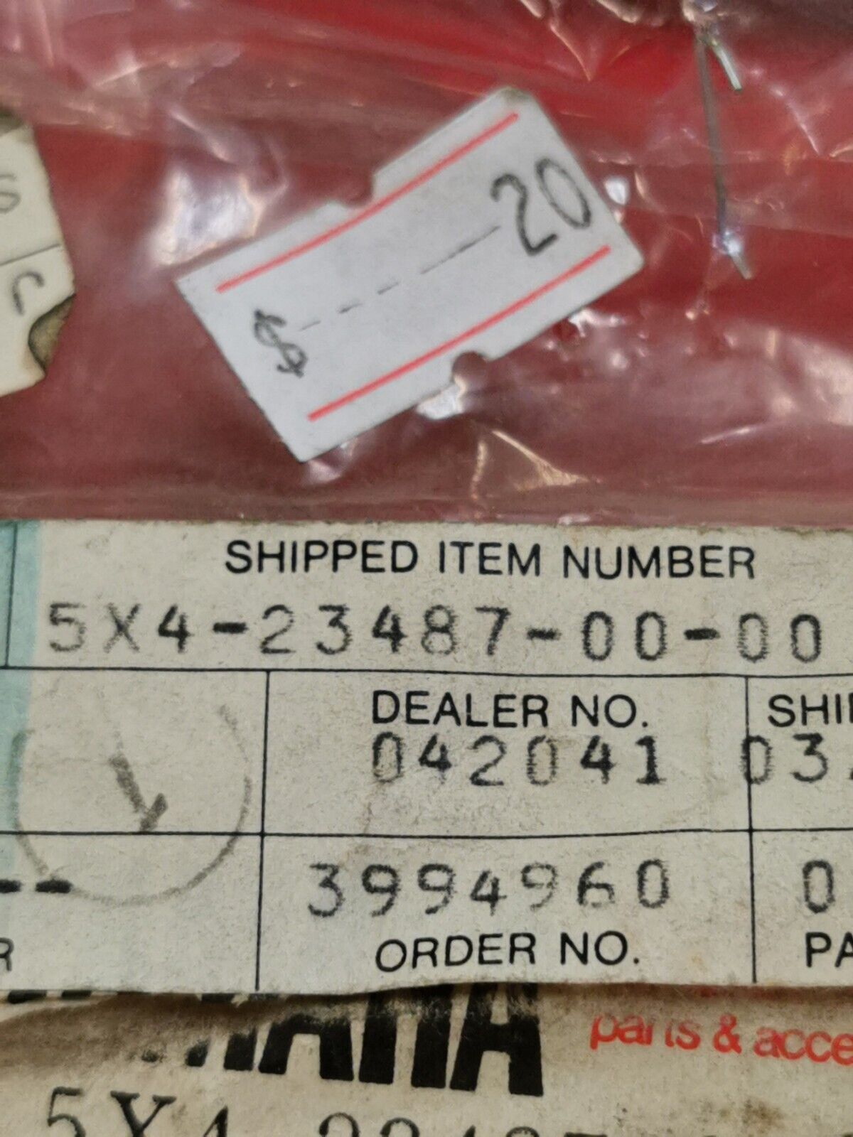 NOS YAMAHA stay plate 5X4-23487-00-00 Y30