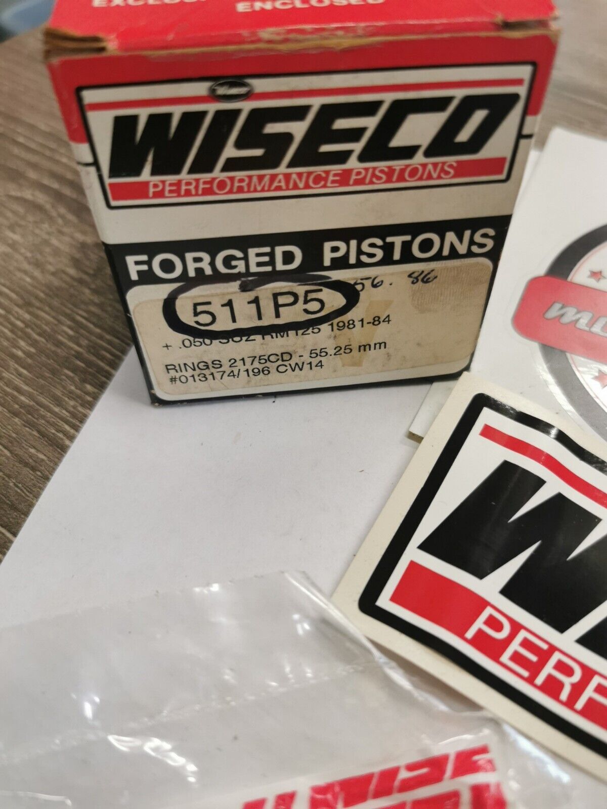 NOS WISECO RM125 1981 - 1984 PISTON KIT 1.25mm  NO PIN 511P5 J20