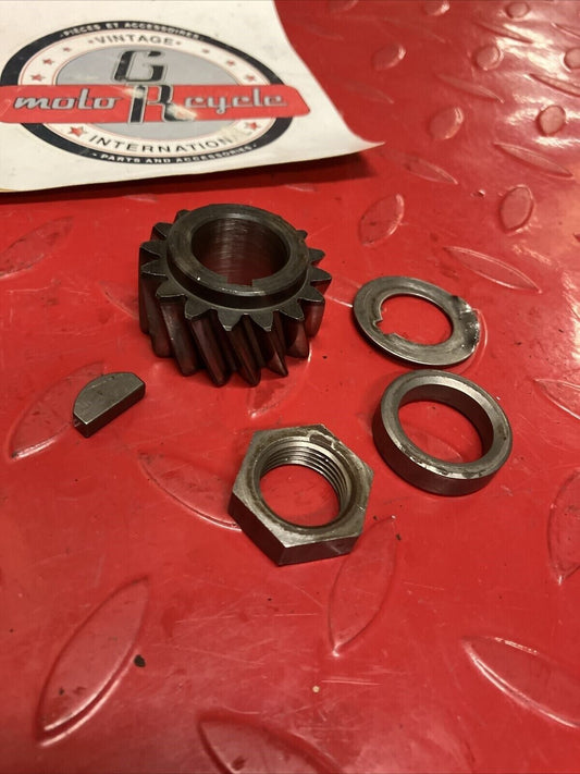 Suzuki DS100 1980 Primary drive gear washer nut
