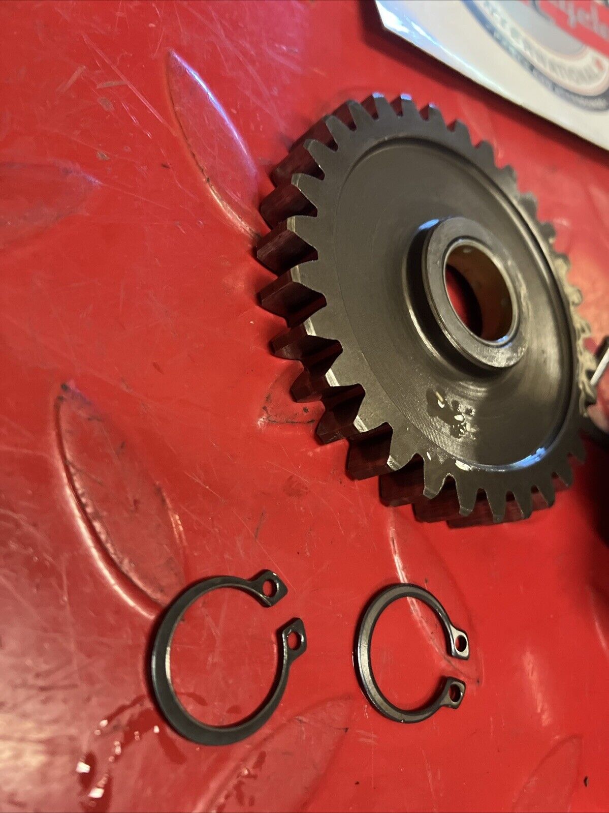 Kawasaki KX125 1987 kickstarter kick starter spindle shaft idle gear 1985 1986