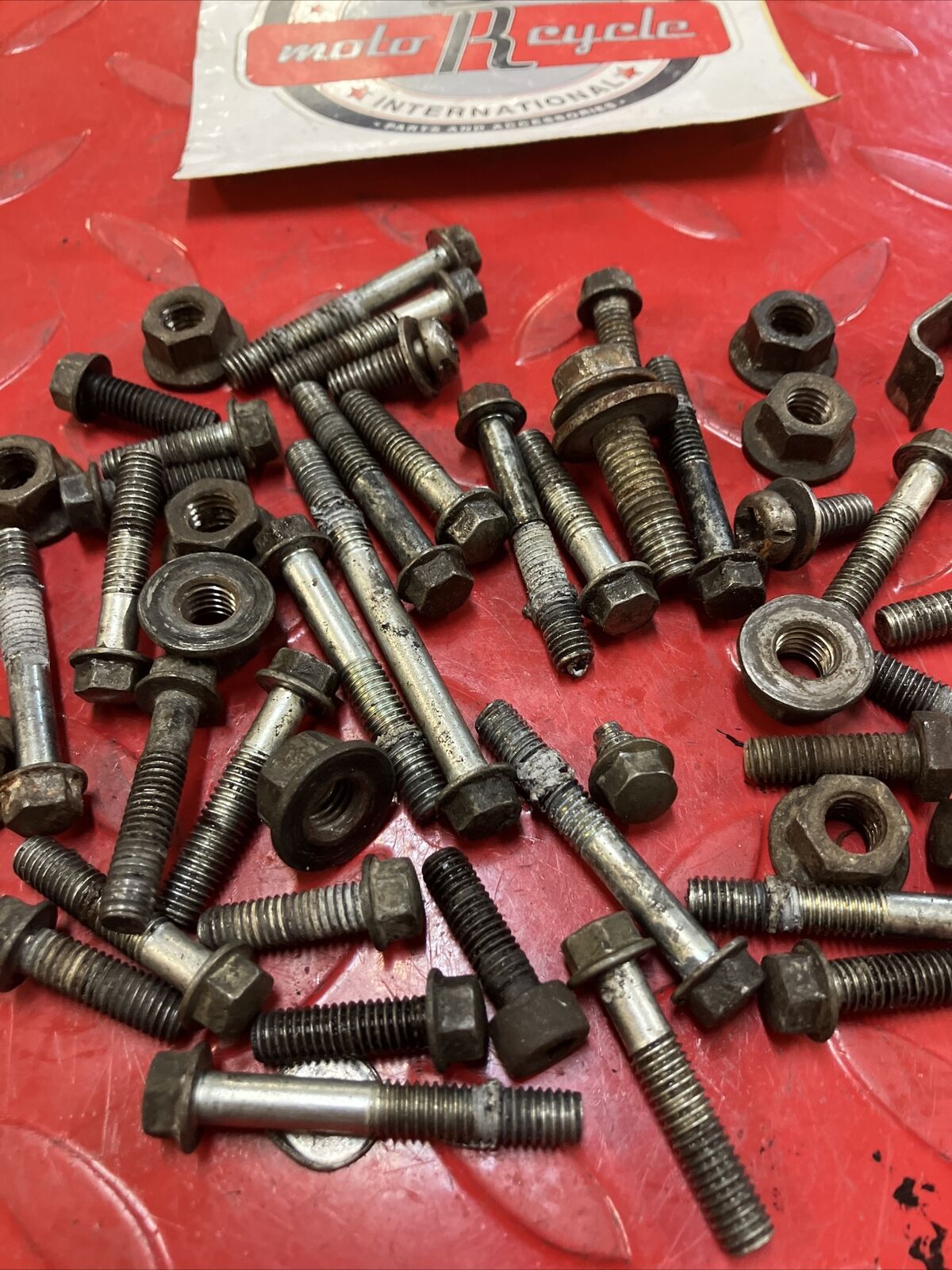 Kawasaki KDX200 1987 engine motor crankcase cylinder nut hardware