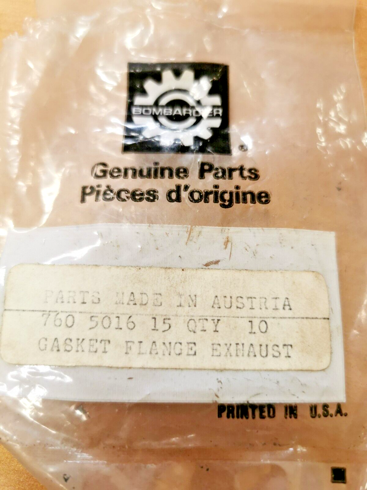NOS BOMBARDIER PUCH MAXI EXHAUST FLANGE GASKET  760-501-615   P1