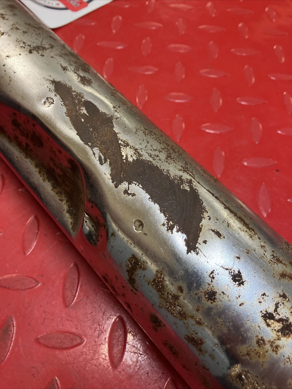 Yamaha RD400 1977 Left exhaust pipe silencer 1976 1978 2