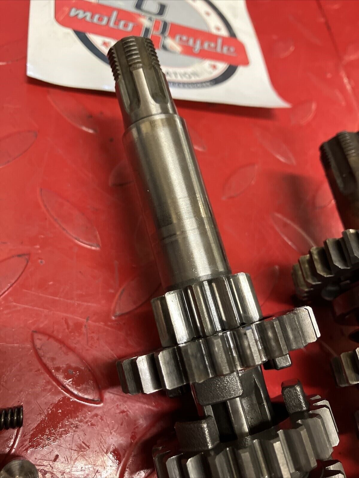Suzuki DS100 1978 transmission gearshift gear shift drum cam forks axle shaft