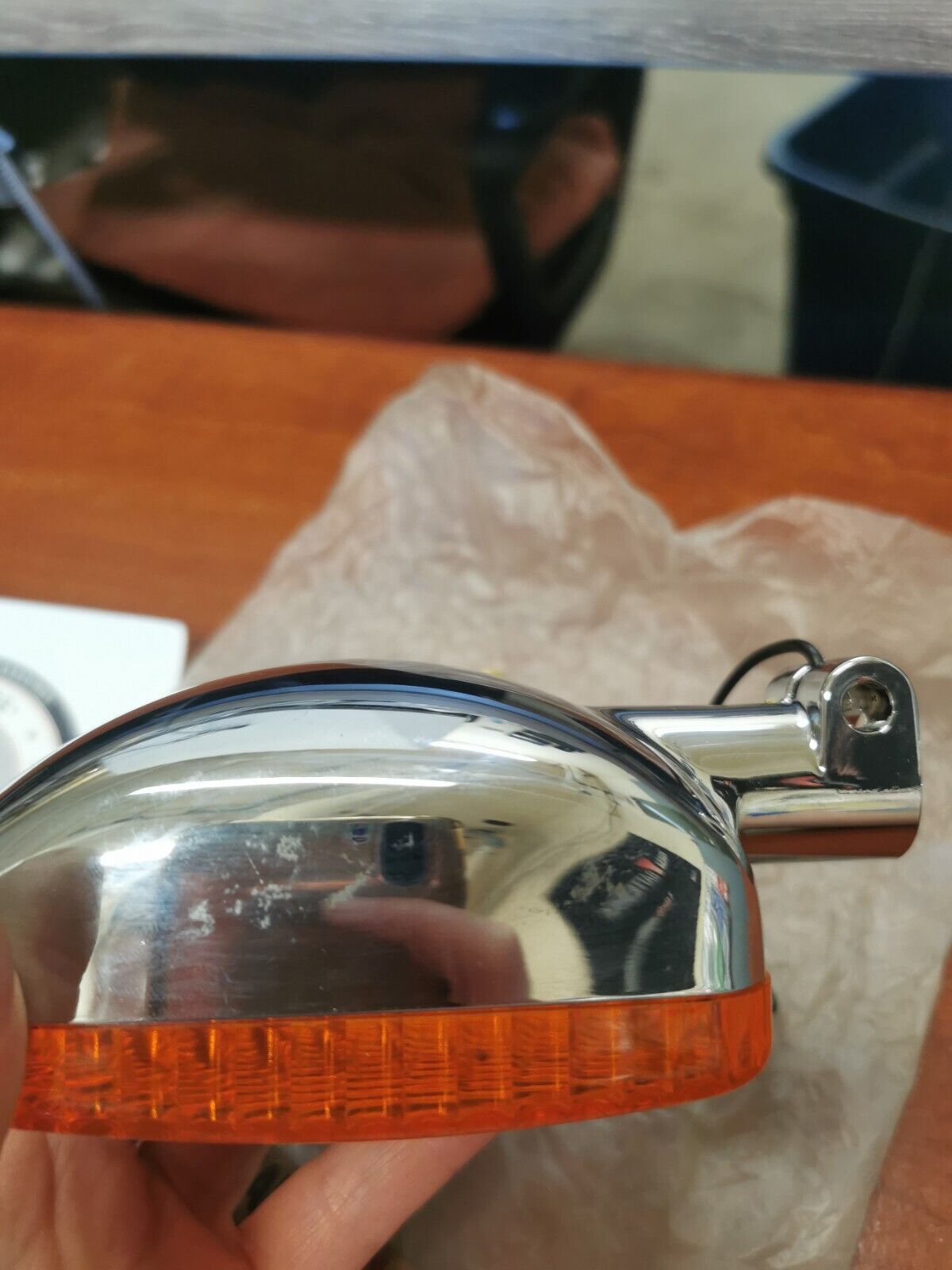 NOS Yamaha XS1100 REAR FLASHER LIGHT CHROME 2H7-83330-70-93 SUB 2H7-83330-7 Y165