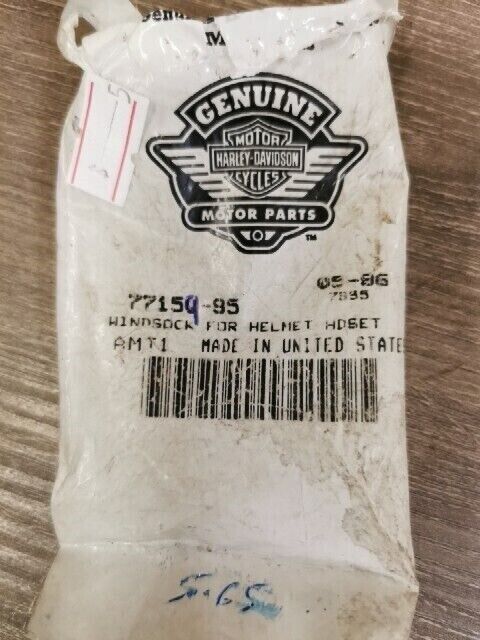 NOS HARLEY DAVIDSON WINDSOCK HELMET HEADSET 77159-95 A5