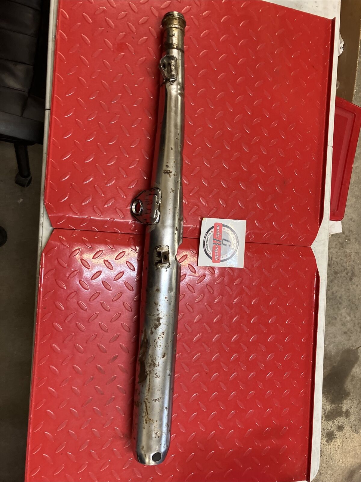 Yamaha RD400 1977 Left exhaust pipe silencer 1976 1978 2