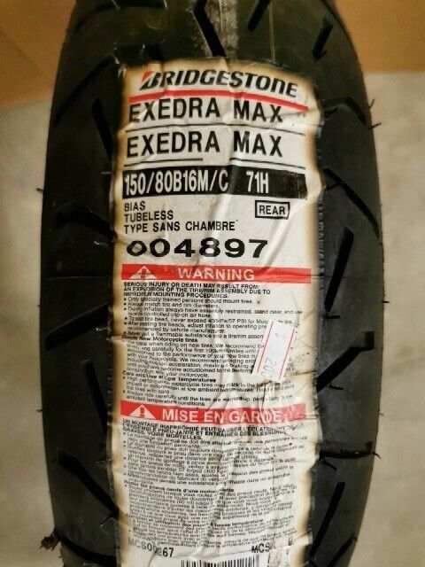 NOS BRIDGESTONE EXEDRA MAX BIAS 150/80B16 M/C 71H REAR TIRE 004897