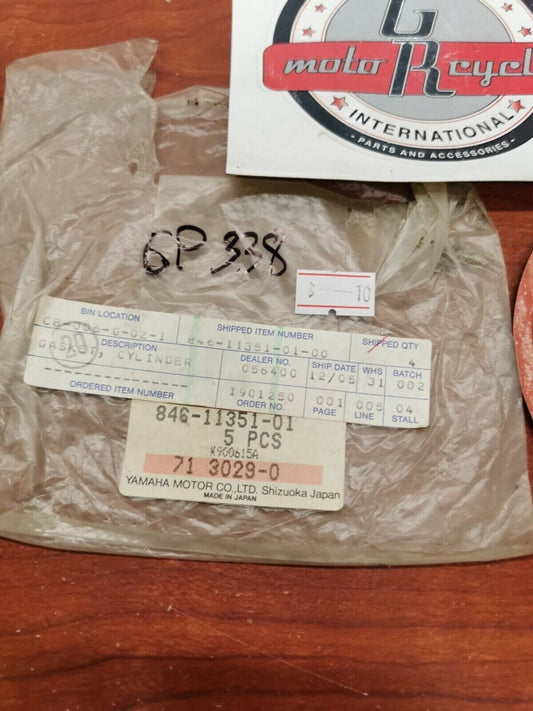 NOS Yamaha GP338 GPX338 CYLINDER GASKET 846-11351-01-00 SUB. 846-11351-02-00 Y95