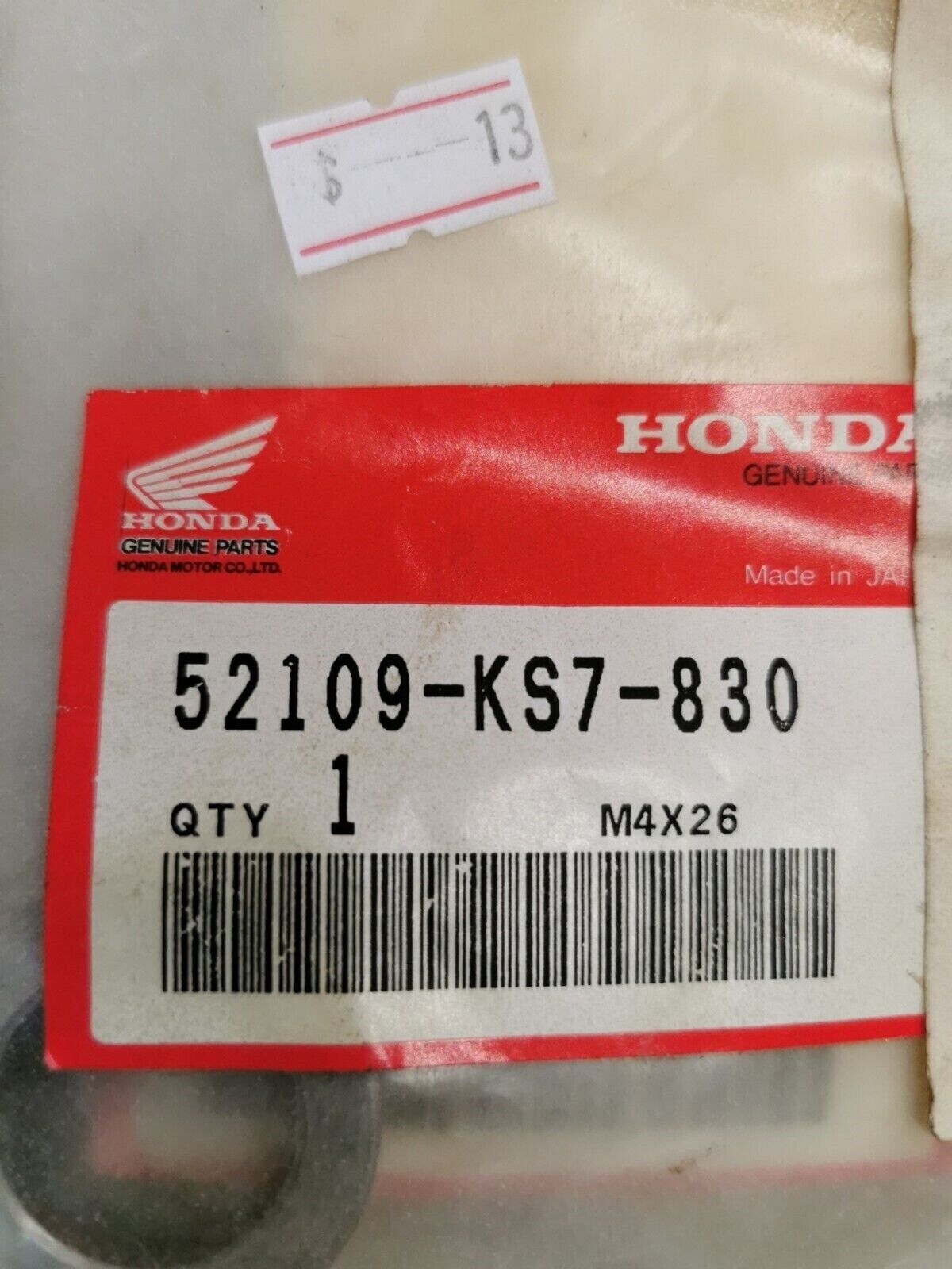 NOS HONDA CR125R BUSH PIVOT THRUST 52109-KS7-830 H58