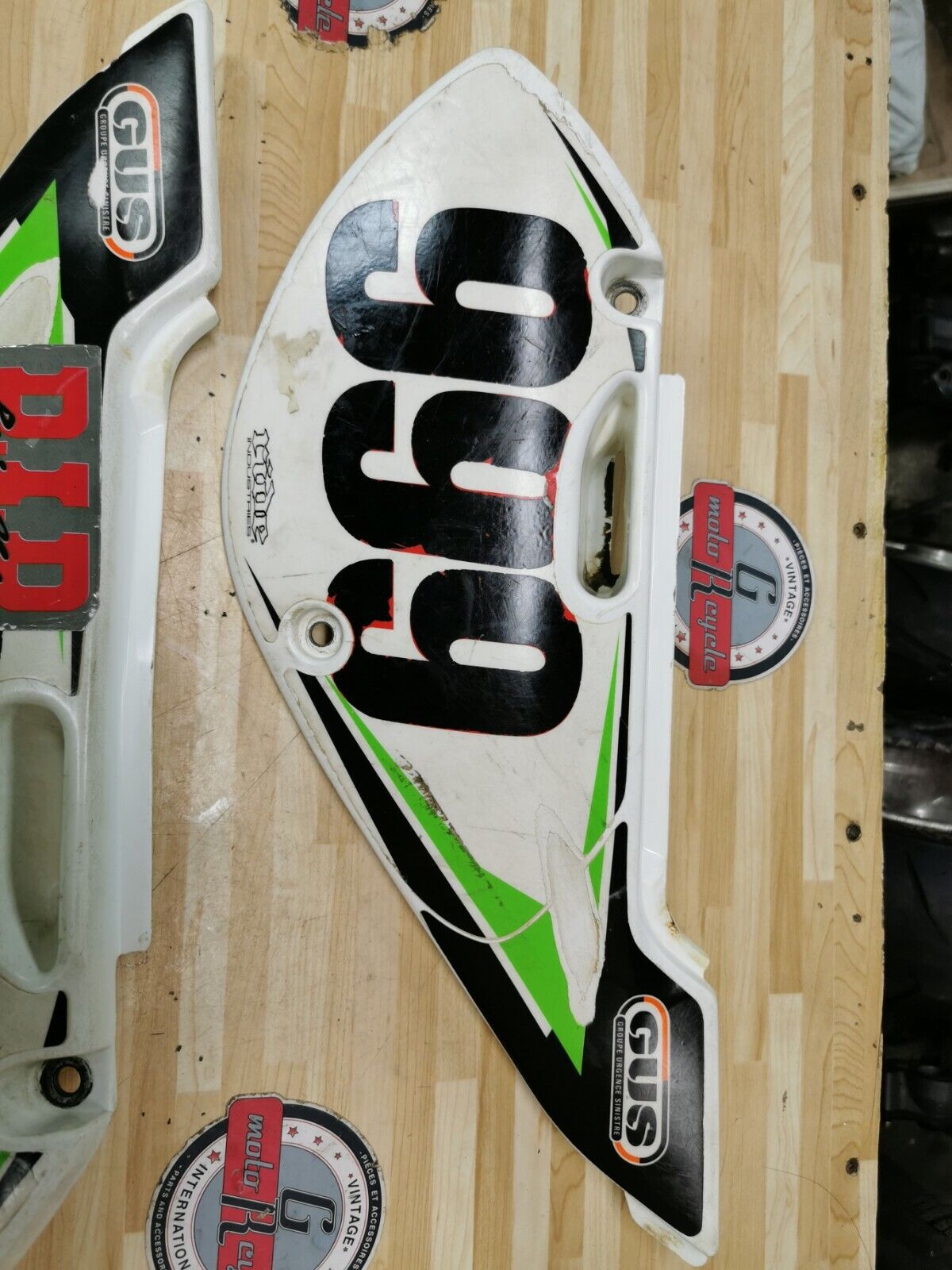 Kawasaki KX65 2008 side panel cover number plate right left 36001-1639-266 3 G
