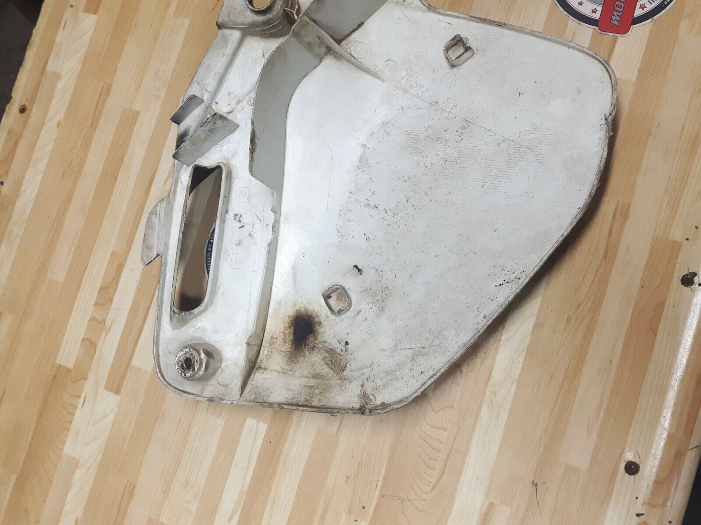 Honda CR250R 1991 right side panel cover number plate plastic 83510-KZ3-700ZB