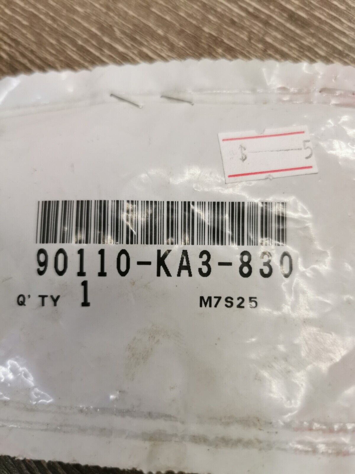 NOS HONDA CR80R BOLT SEAT SETTING 90110-KA3-830 H54