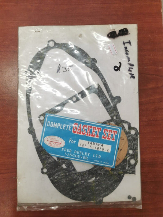 NOS Yamaha YDS6 YDS6C INCOMPLETE GASKET KIT SET 2 Y74