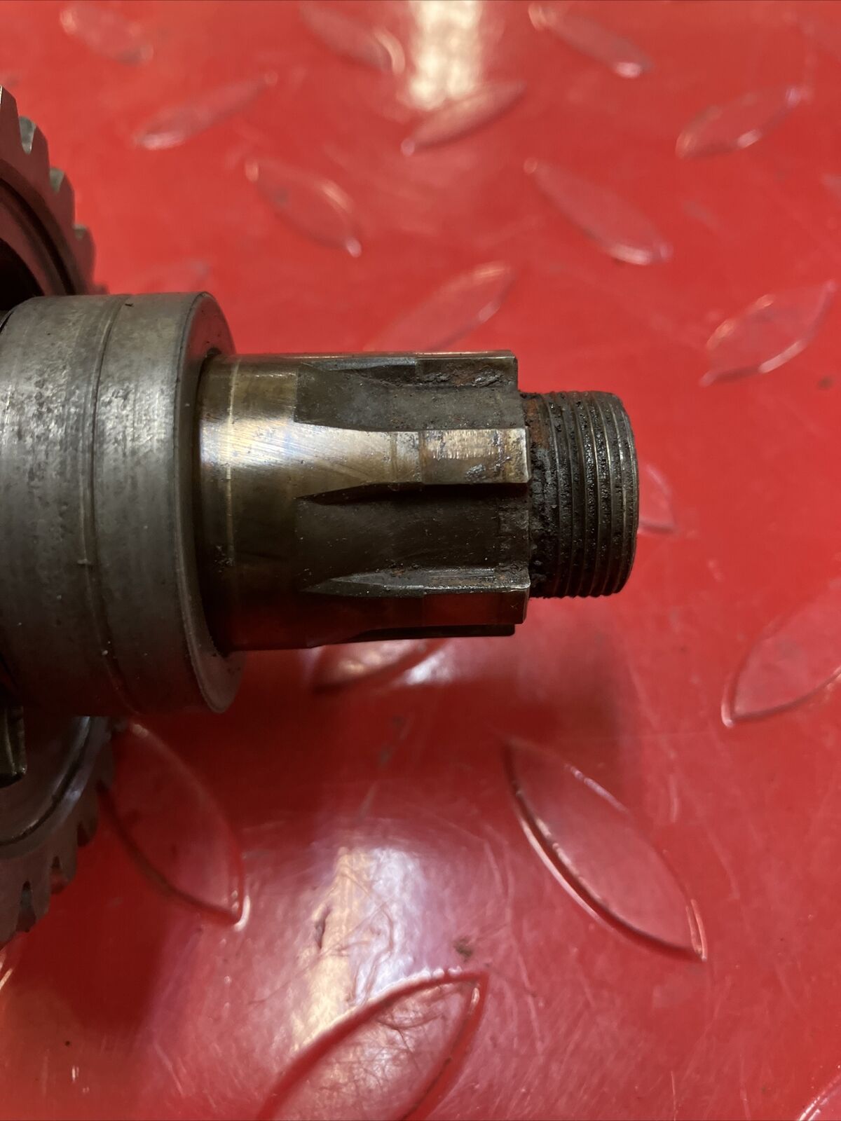 Yamaha YZ400 1977 transmission mainshaft countershaft main counter shaft gear
