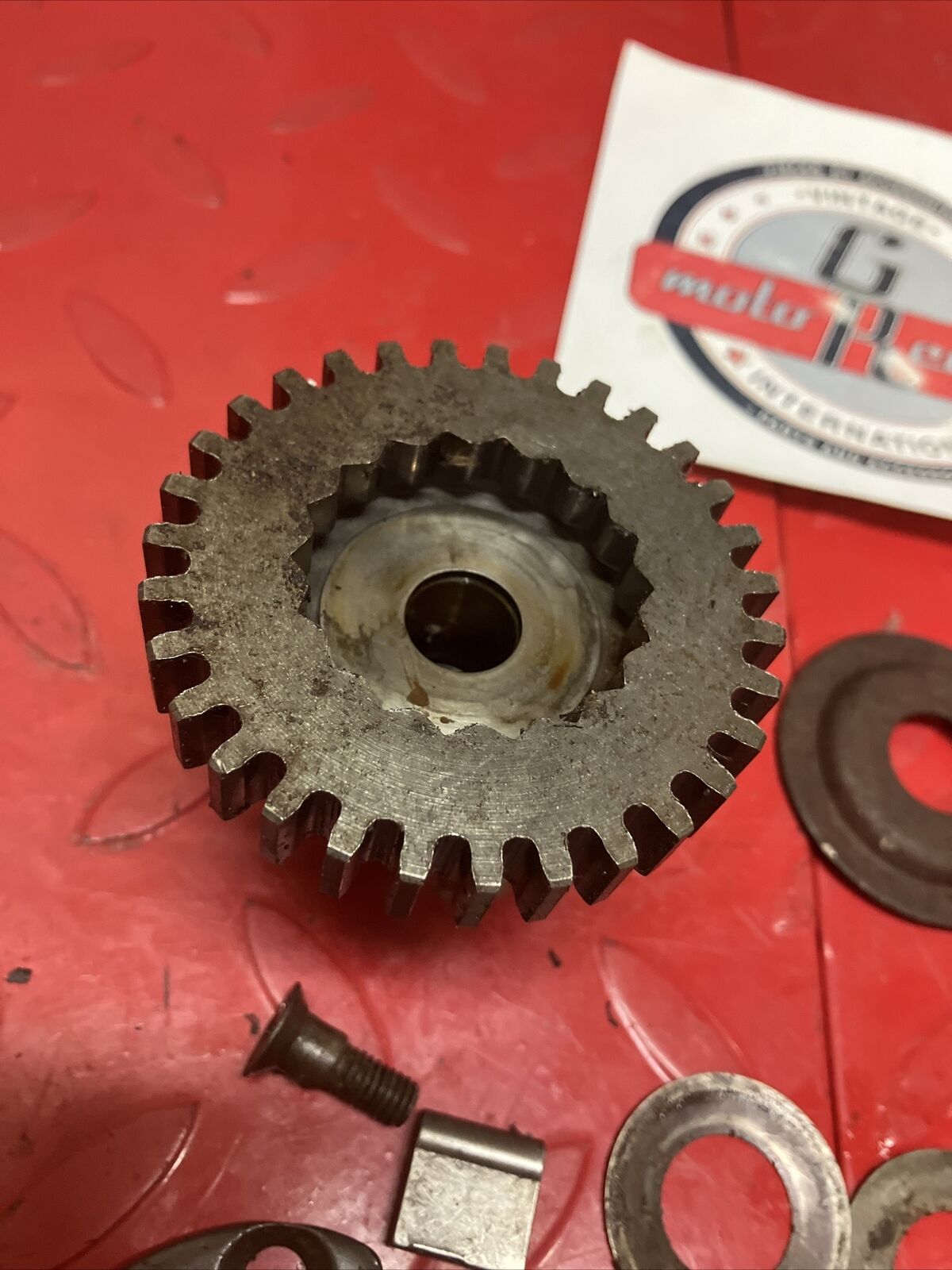Suzuki TS125 1977 kickstarter gear spring bushing collar