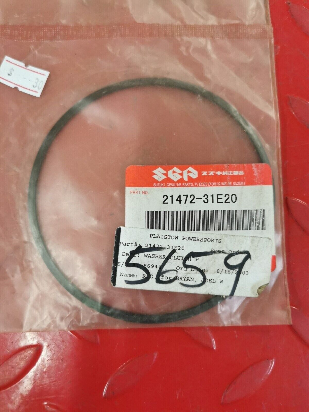 NOS SUZUKI CLUTCH PLATE WASHER 21472-31E20 S11