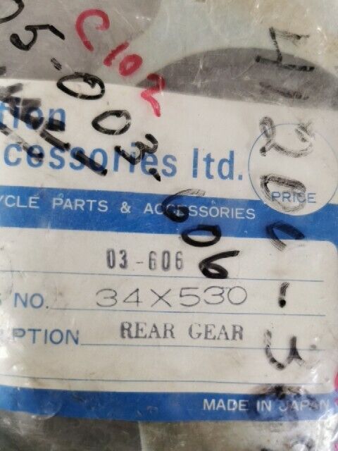 NOS HONDA ACTION ACCESSORIES CB360 C102 SPROCKET DRIVEN 34t 41200-369-010 J61