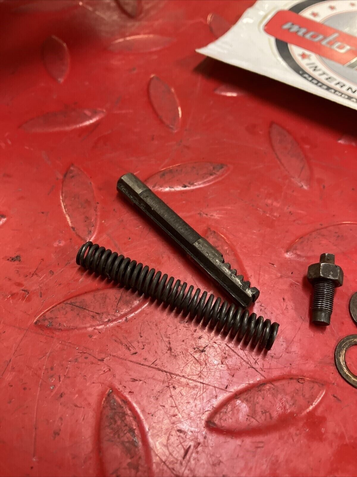 Honda CR125R 1984 exhaust manifold power valve butterfly rack spring 1985