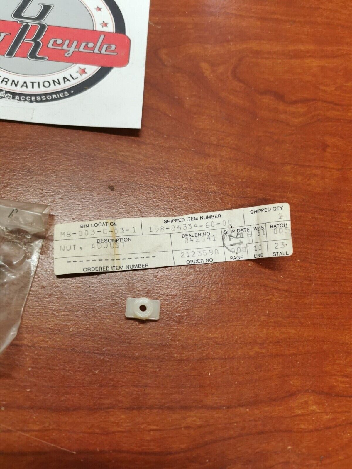 NEW NOS Yamaha ADJUSTING NUT 198-84334-60-00 Y68