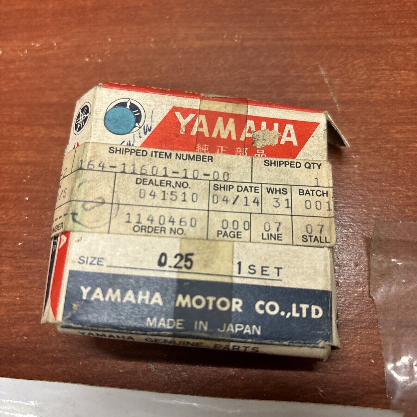 NOS Yamaha 1968 YCS1 C PISTON RING O/S 0.25 164-11601-10-00 Y174